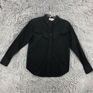 Tillman Shirt Womens Medium Vintage Black Cowgirl Western Embellished Rodeo